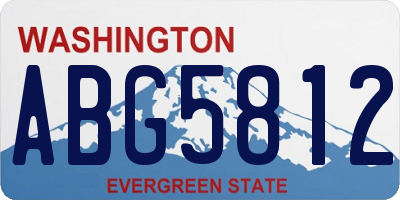 WA license plate ABG5812