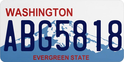 WA license plate ABG5818