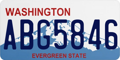 WA license plate ABG5846