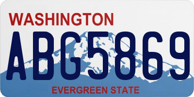 WA license plate ABG5869