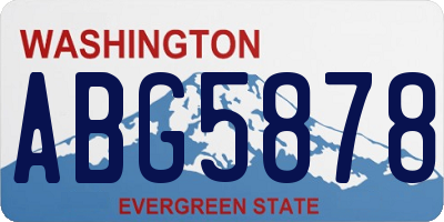 WA license plate ABG5878