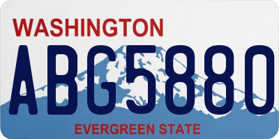 WA license plate ABG5880