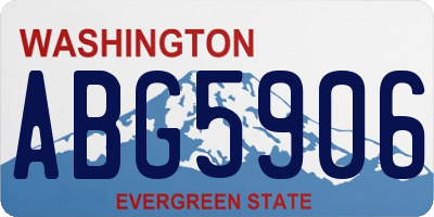 WA license plate ABG5906