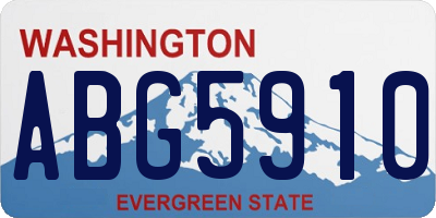 WA license plate ABG5910
