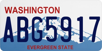 WA license plate ABG5917