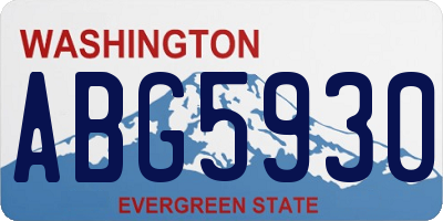WA license plate ABG5930