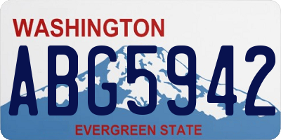 WA license plate ABG5942