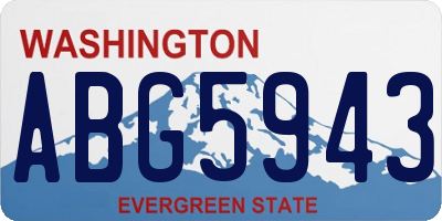 WA license plate ABG5943
