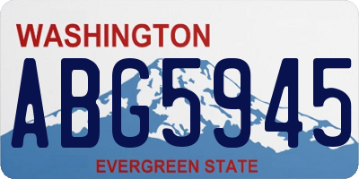 WA license plate ABG5945