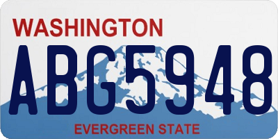 WA license plate ABG5948