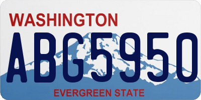 WA license plate ABG5950