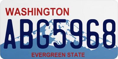 WA license plate ABG5968