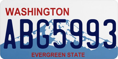 WA license plate ABG5993