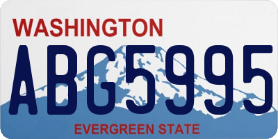 WA license plate ABG5995