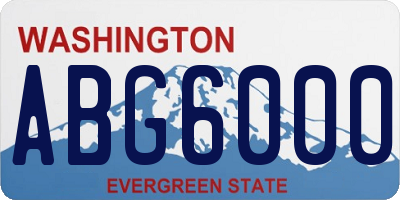 WA license plate ABG6000