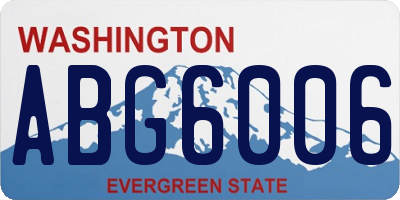 WA license plate ABG6006