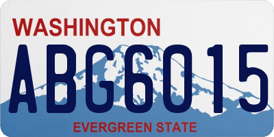 WA license plate ABG6015