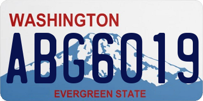 WA license plate ABG6019