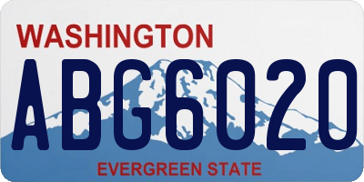 WA license plate ABG6020