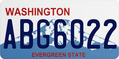 WA license plate ABG6022