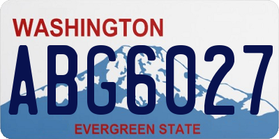 WA license plate ABG6027