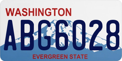 WA license plate ABG6028