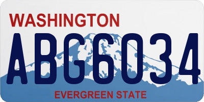 WA license plate ABG6034