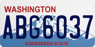 WA license plate ABG6037