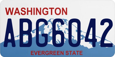 WA license plate ABG6042