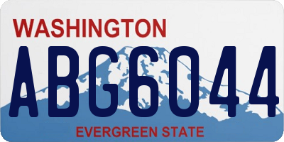 WA license plate ABG6044