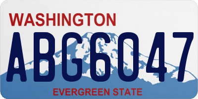 WA license plate ABG6047