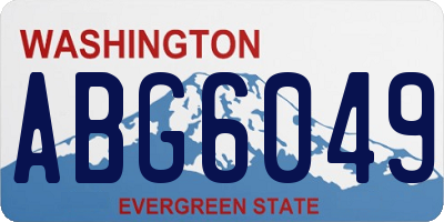 WA license plate ABG6049