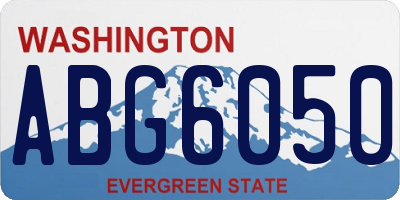 WA license plate ABG6050