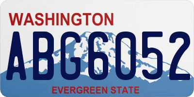 WA license plate ABG6052