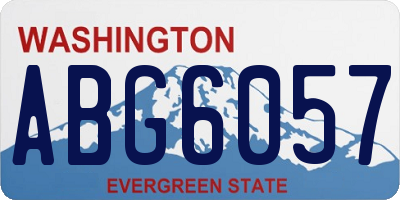 WA license plate ABG6057