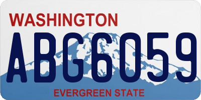 WA license plate ABG6059