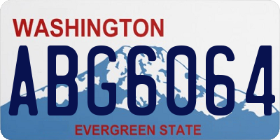 WA license plate ABG6064