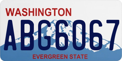 WA license plate ABG6067
