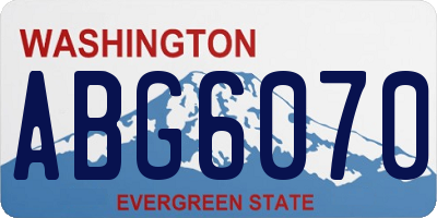 WA license plate ABG6070