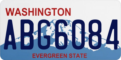 WA license plate ABG6084