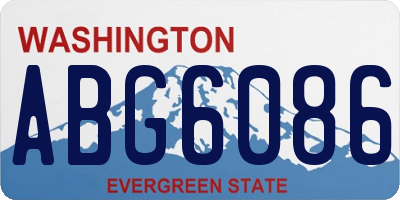 WA license plate ABG6086