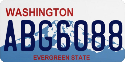 WA license plate ABG6088