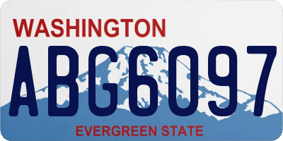 WA license plate ABG6097