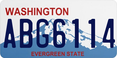 WA license plate ABG6114