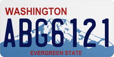 WA license plate ABG6121