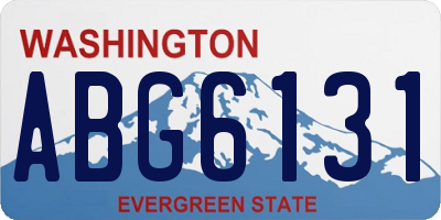 WA license plate ABG6131