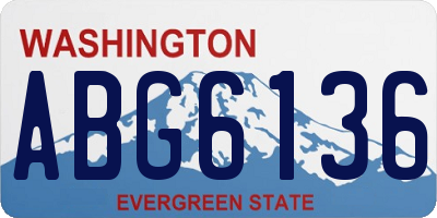 WA license plate ABG6136