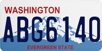 WA license plate ABG6140