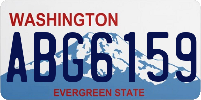 WA license plate ABG6159