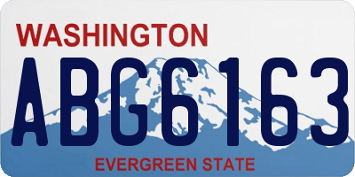WA license plate ABG6163